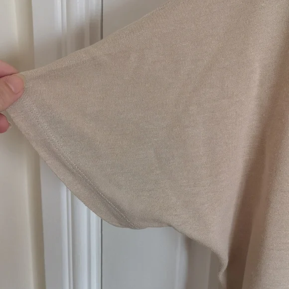 Cos Beige Linen Blend Tshirt, Size S - Picture 5 of 8